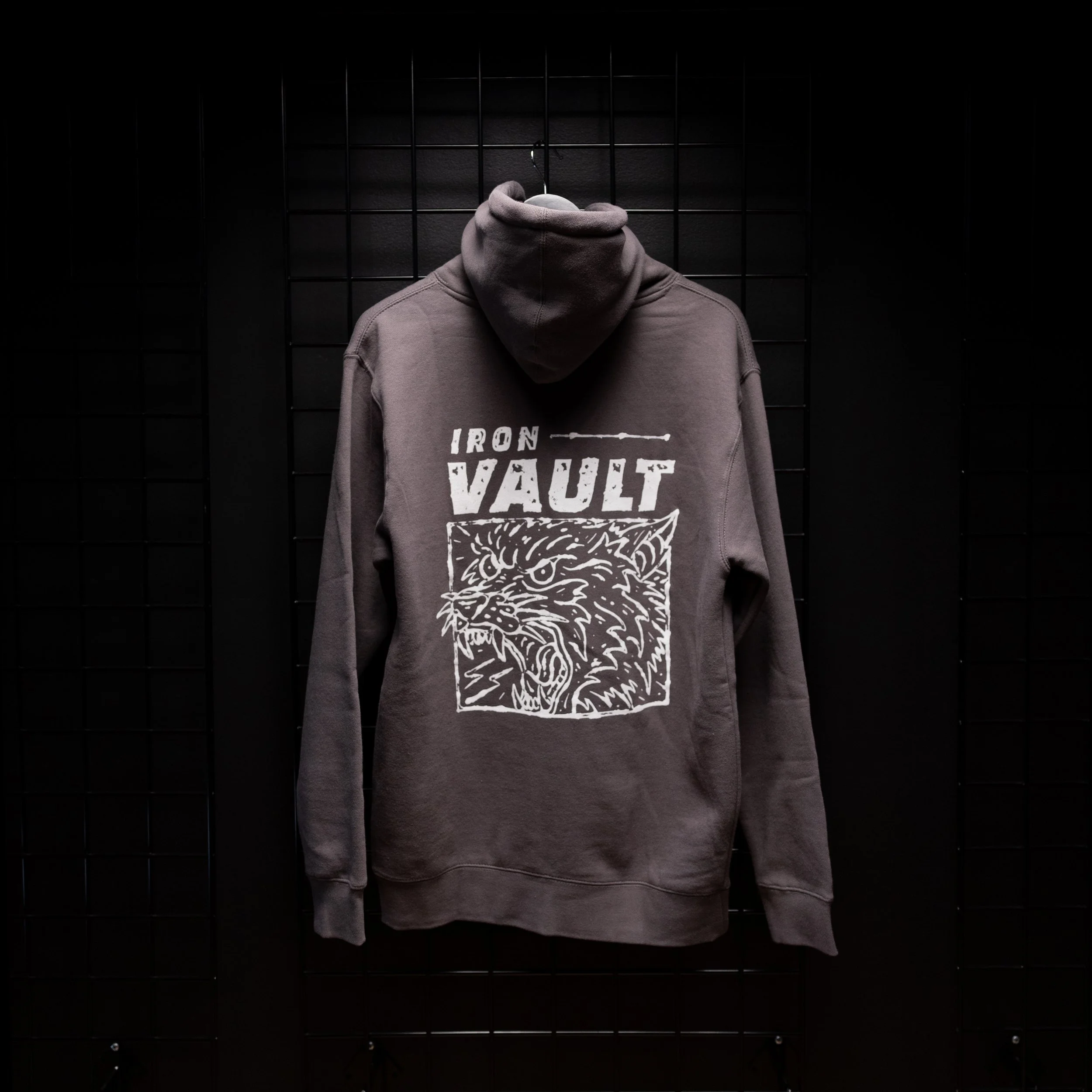 Lone Wolf Hoodie [STONE] — IRON VAULT